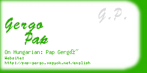 gergo pap business card